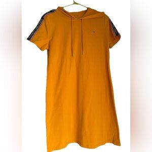 Tommy Hilfiger Women's Orange Hoodie Dress